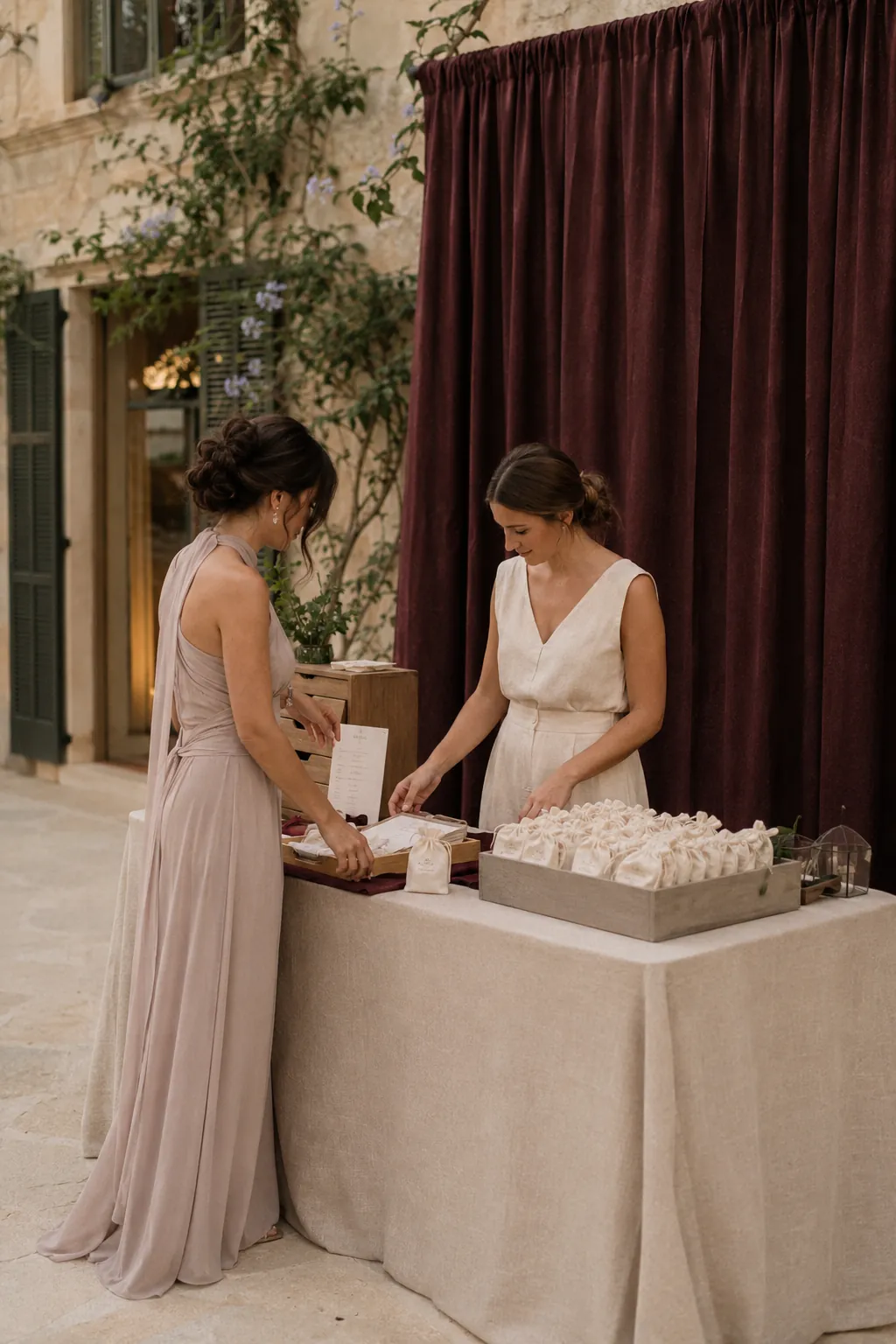 Atelier de personalización en vivo durante una boda