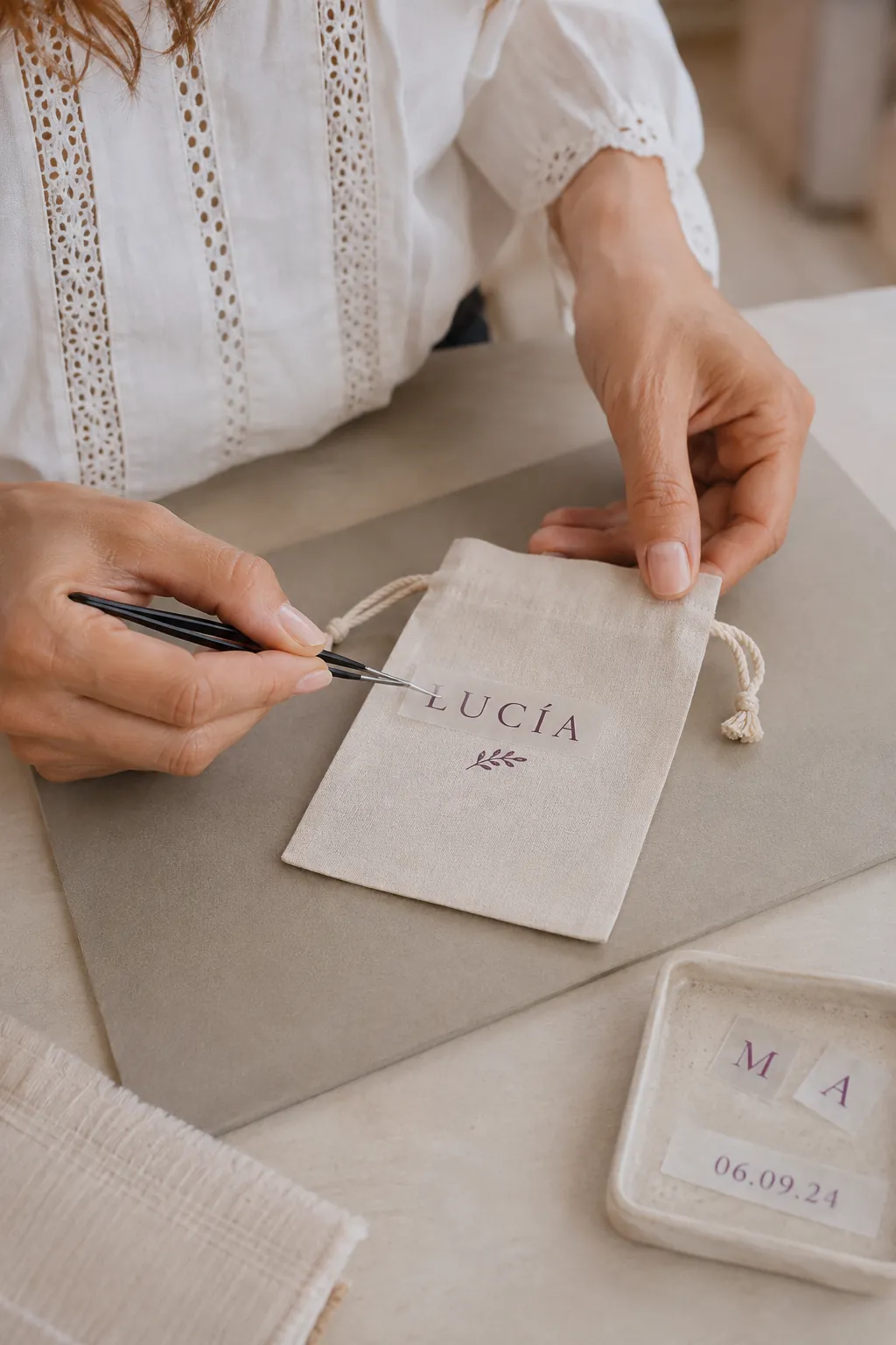 Piezas textiles personalizadas en el atelier