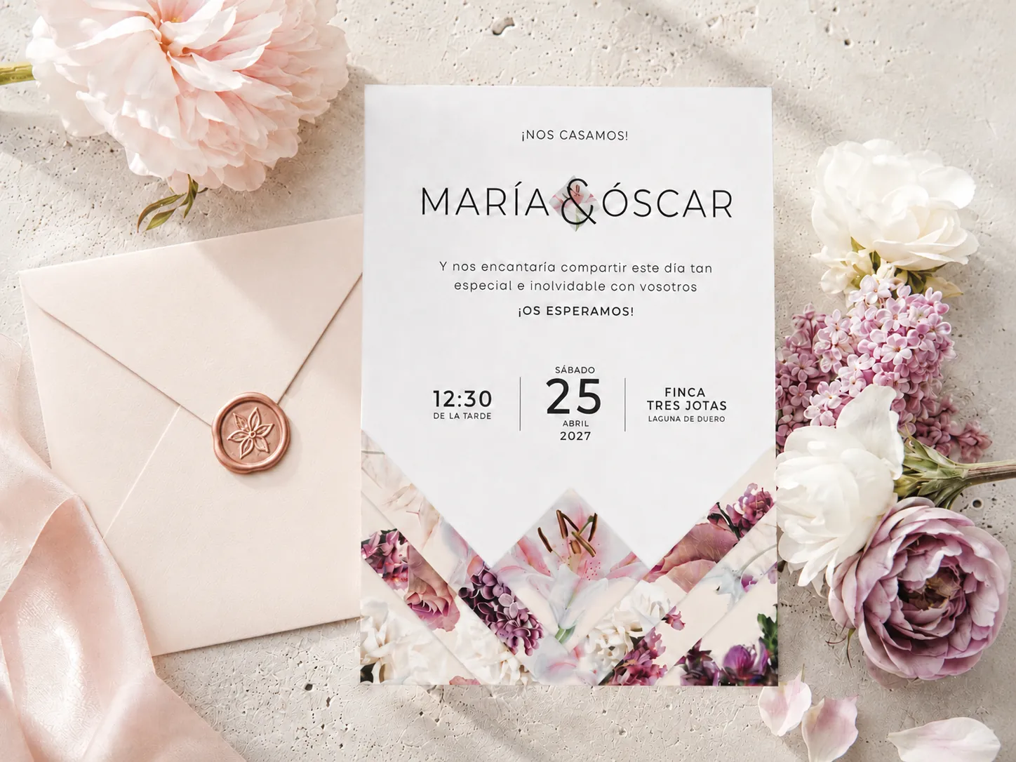 Invitación de una boda real