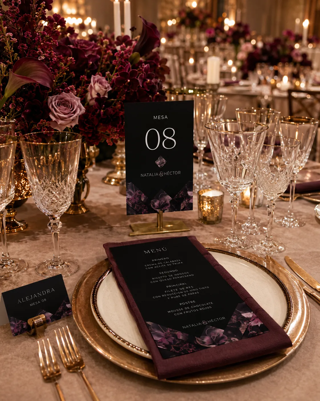 Papelería Inolvidable de una boda real: invitación