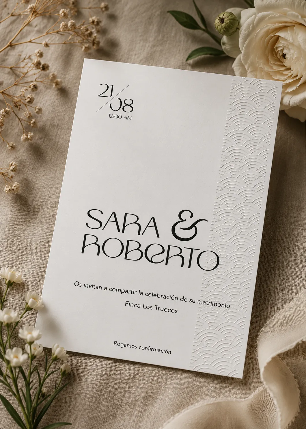 Invitación de una boda real