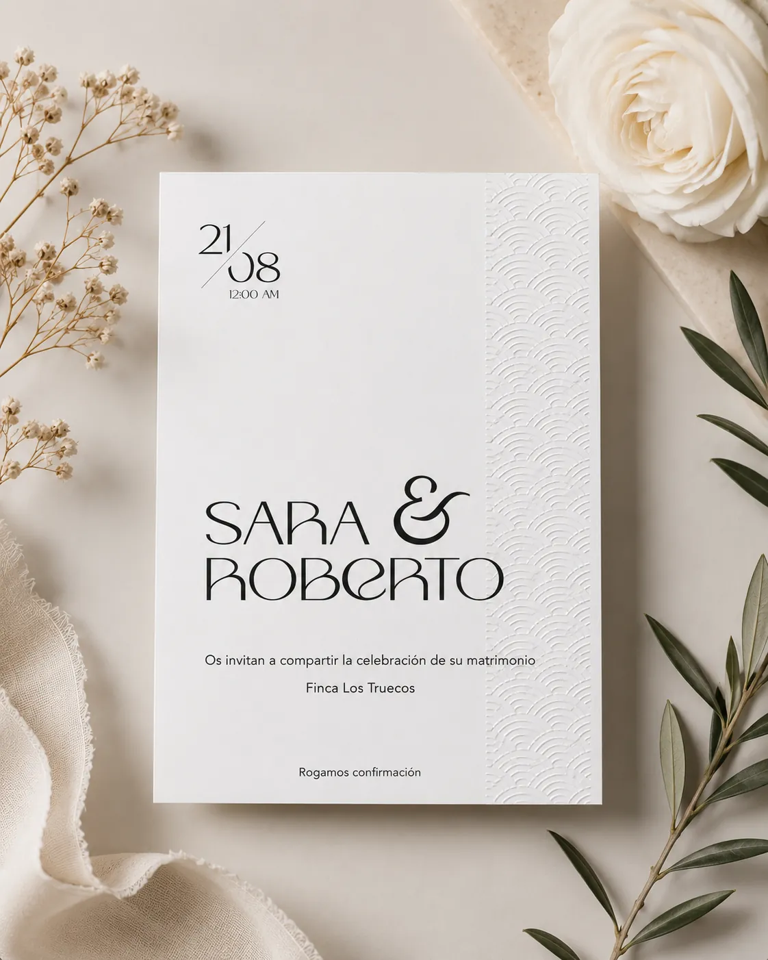 Invitación de una boda real