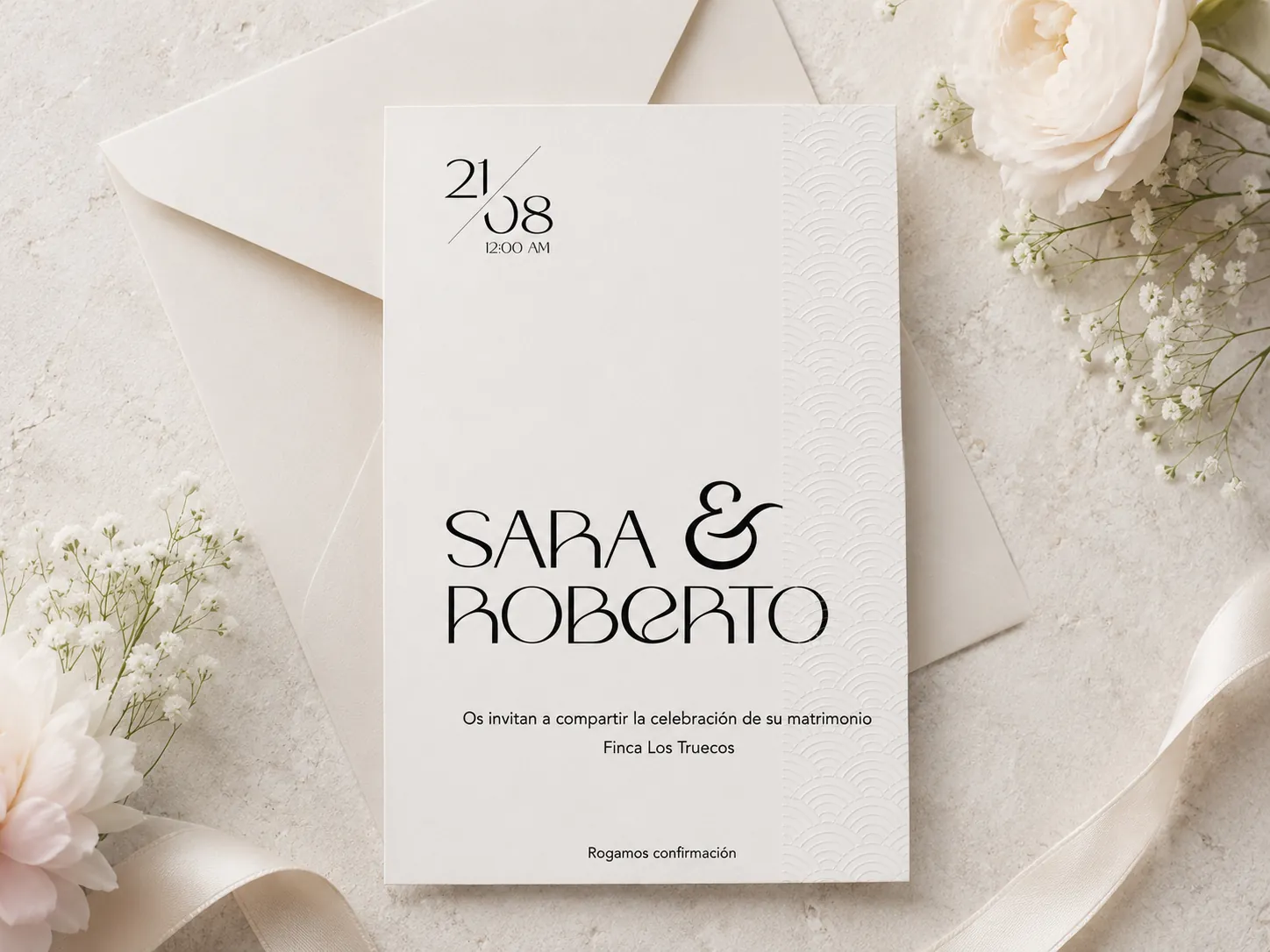 Invitación de una boda real