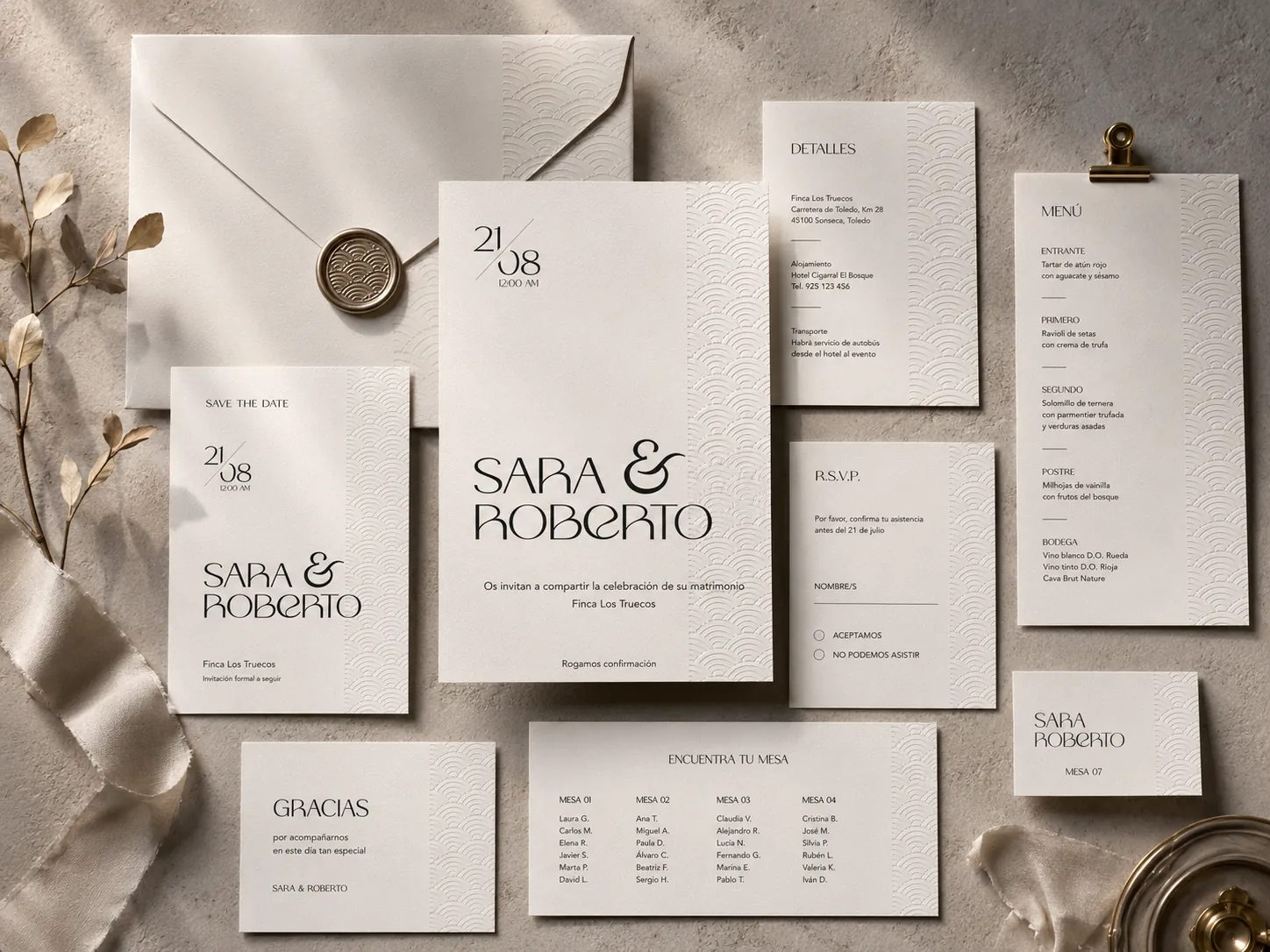 Invitación de una boda real
